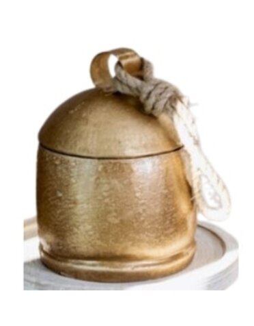 Bell Style Jar, Gold, 4.5 X 6 in.