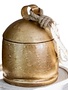 Bell Style Jar, Gold, 4.5 X 6 in.