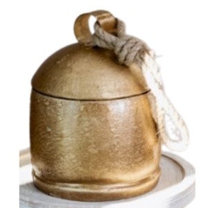 Bell Style Jar, Gold, 4.5 X 6 in.