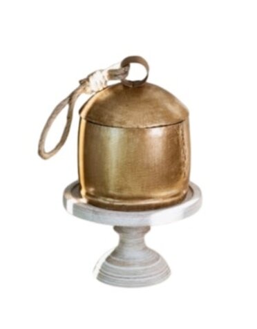 Bell Style Jar, Gold, 6 X 8 in.