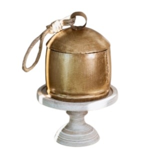 Bell Style Jar, Gold, 6 X 8 in.