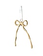 Metal Ribbon Ornament, Gold, 5 X 7 in.