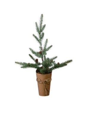Evergreen with Pinecones, Frosted, 21.25 in.