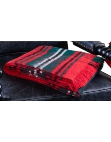 Tartan Fringe Throw, Red, 50 X 60 in.