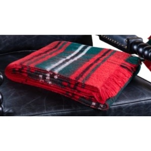 Tartan Fringe Throw, Red, 50 X 60 in.