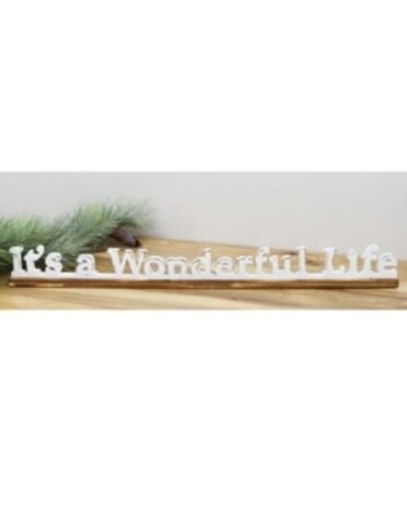 Wonderful Life Sign, 34 X 2 X 3.5 in.