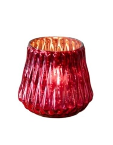Glass Votive, Red, 5 in.