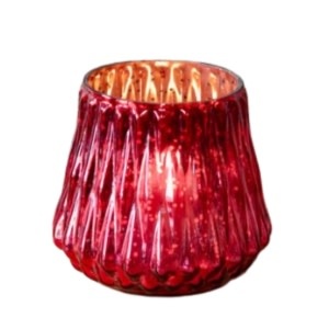 Glass Votive, Red, 5 in.