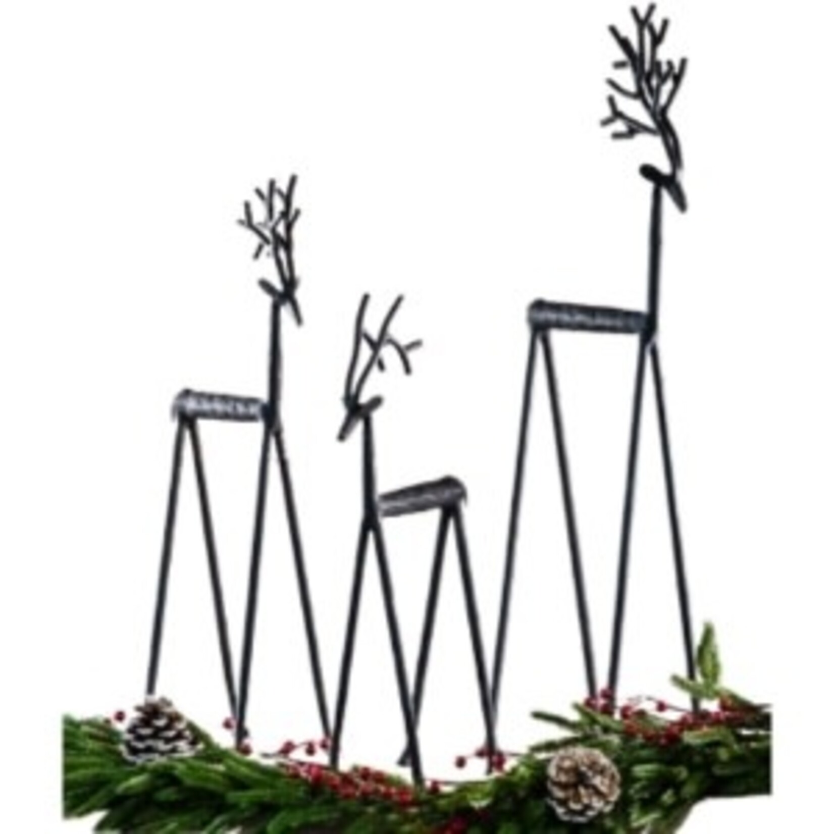Iron Deer, Black, Medium, 5.6 X 5 X 21 in.