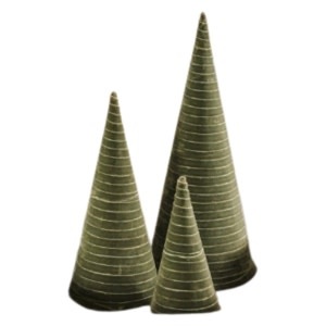 Velvet Cone Tree, Sage, Medium