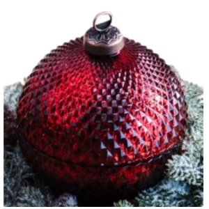 Diamond Ornament Jar, Red, 4.3 in.