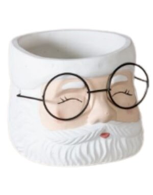 Santa Glasses Planter, Large, 6 in.