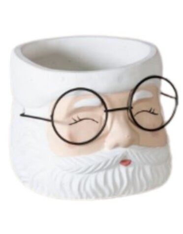 Santa Glasses Planter, Large, 6 in.