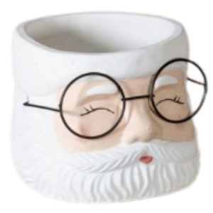 Santa Glasses Planter, Large, 6 in.