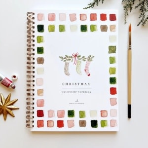 emily lex studio Watercolor Workbook, Christmas