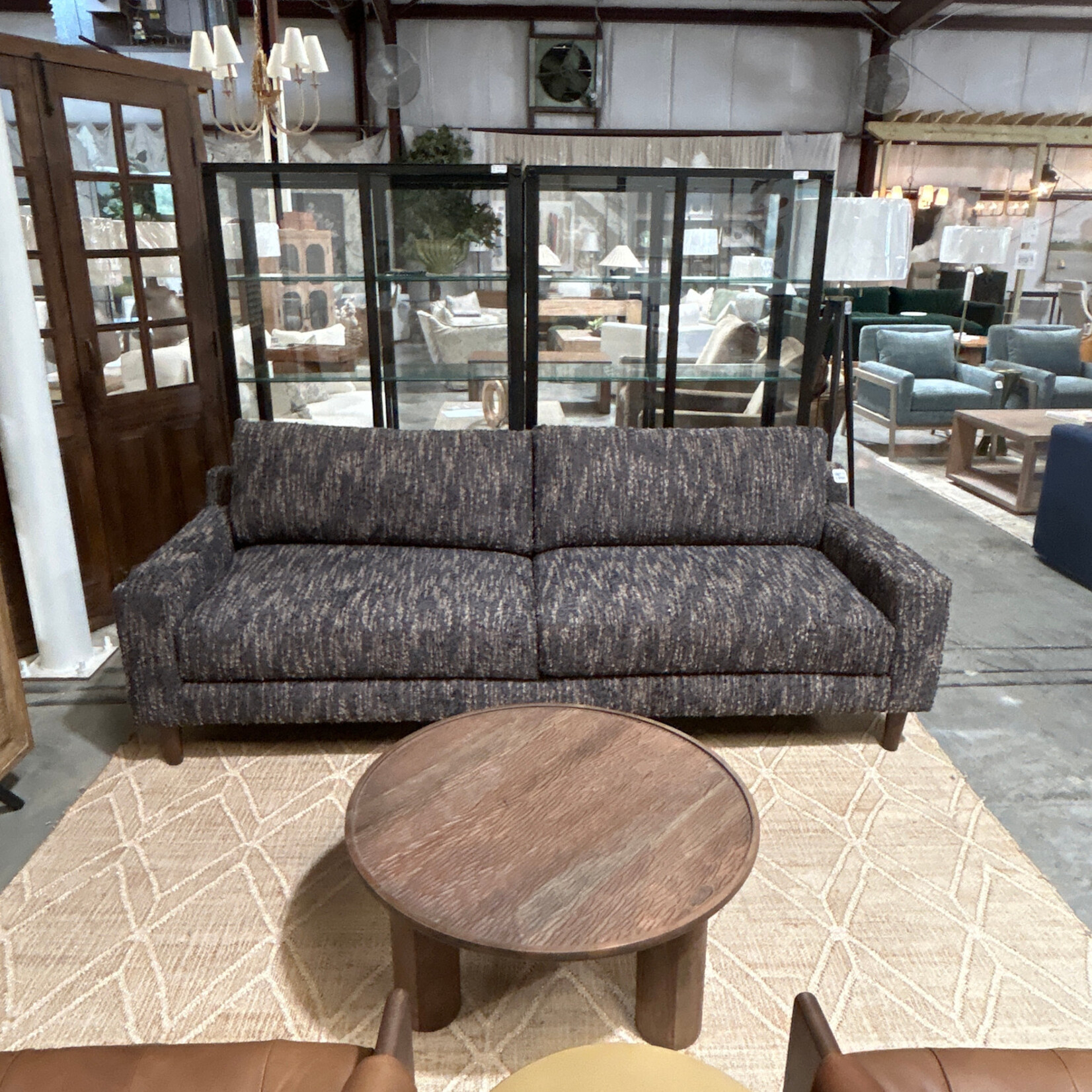 Younger Furniture Alder Sofa 90"Taper Leg, 4080 Fabric, W: 90 H: 33 D: 37