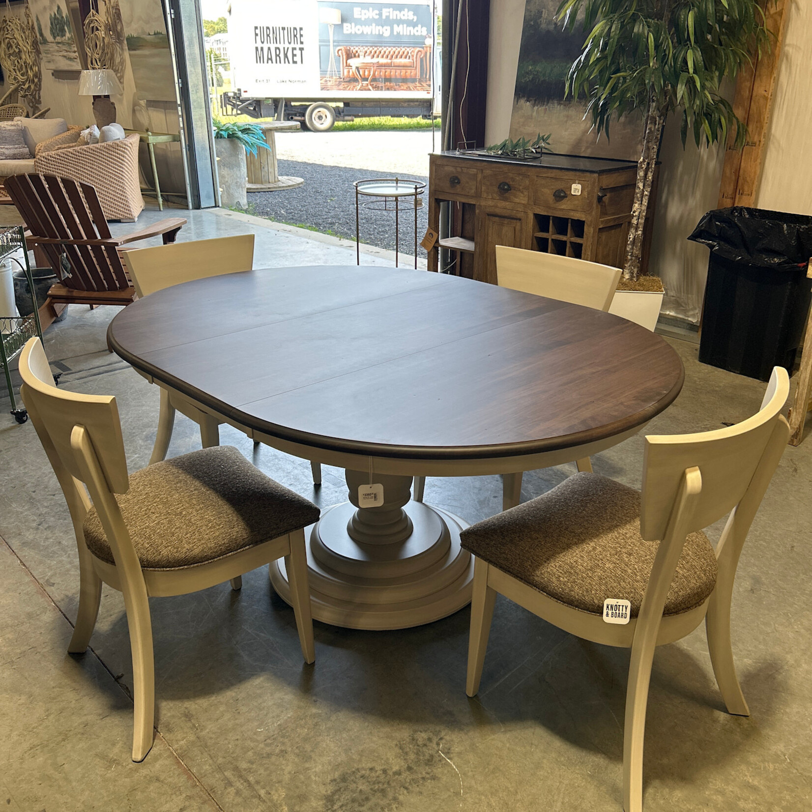 Canal Dover Round 48" Table Two Tone Finish