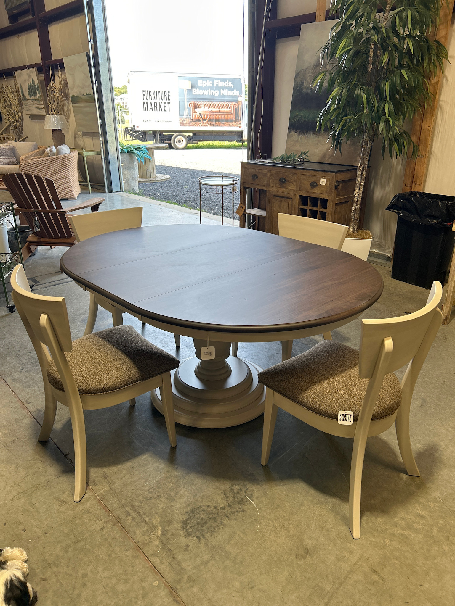 Canal Dover Round 48" Table Two Tone Finish