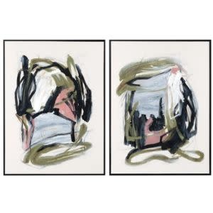 Moody Hues, Set of Two, 31 X 2 X 41, Artwork Available for Local Delivery or Pick Up