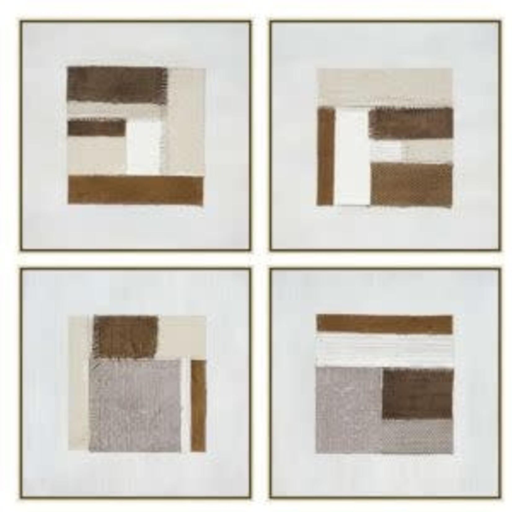 Whitfield Artwork, Set of Four, 20 X 1.4 X 20