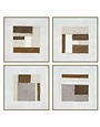 Whitfield Artwork, Set of Four, 20 X 1.4 X 20, Artwork Available for Local Delivery or Pick Up