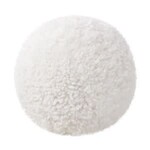 Jennifer Taylor Home Ayla Round Sphere Throw Pillow, White, 9 in.