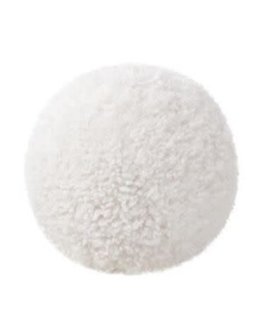 Jennifer Taylor Home Ayla Round Sphere Throw Pillow, White, 9 in.
