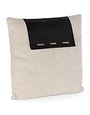 Boucle and Sonoma Black Leather Pillow, 20 X 20