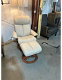 H2 Recliner / Ottoman - Grace Fog/Walnut Base
