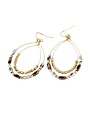 Wild Honey Double Teardrop Beaded Dangle Earrings, Black