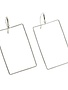Wild Honey Rectangle Drop Earrings, 18K White Gold Dipped, 2 in.
