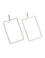 Wild Honey Rectangle Drop Earrings, 18K White Gold Dipped, 2 in.