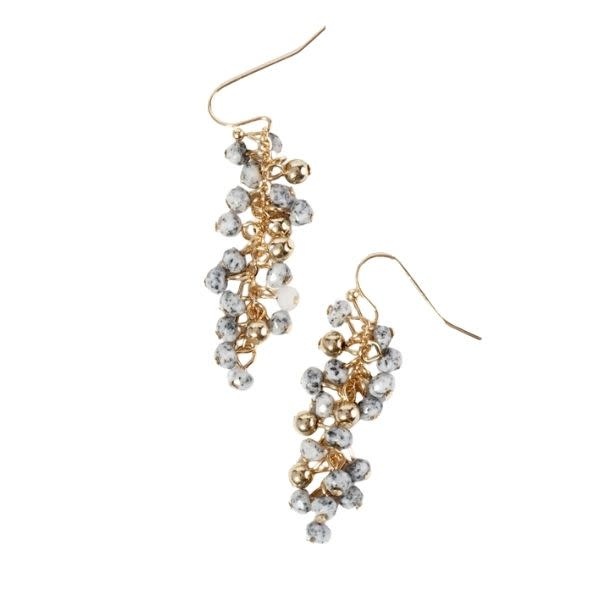 Wild Honey Natural Stone Cluster Dangle Earrings