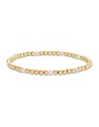 Splendid Iris Stretch Bead & Pearl Bracelet, 4mm, Gold, Priced individually