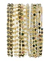 Splendid Iris Beaded Bracelets, Gold and Alternating Neutral Stones, 3mm, Assorted Priced individually
