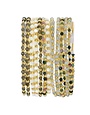 Splendid Iris Beaded Bracelets, Gold and Alternating Neutral Stones, 3mm, Assorted Priced individually