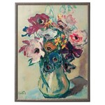 Antique Curiosities Inc Framed Vintage Oil Painting, Black with Bead Frame, 8 X 10