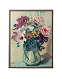 Antique Curiosities Inc Framed Vintage Oil Painting, Black with Bead Frame, 8 X 10