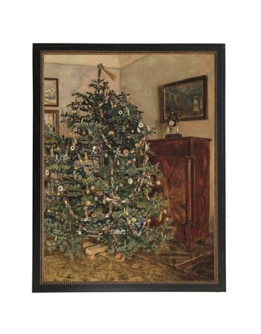 Antique Curiosities Inc Framed Winter Oil Painting, Black And Silver Shadowbox Frame, 8 X 10