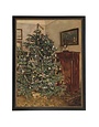 Antique Curiosities Inc Framed Winter Oil Painting, Black And Silver Shadowbox Frame, 8 X 10