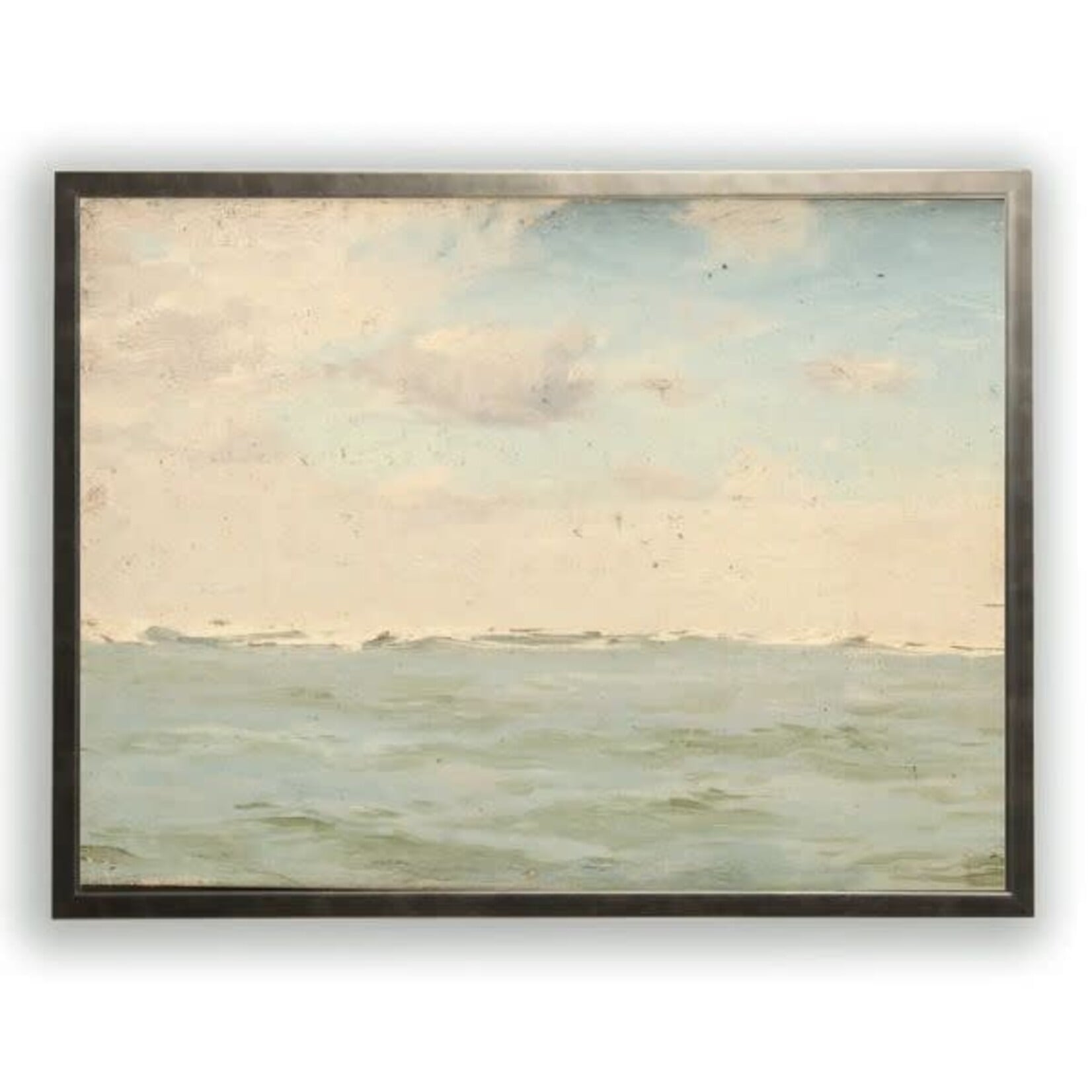 Antique Curiosities Inc Vintage Landscape X Oil Painting, Silver Frame, 10 X 8
