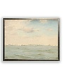 Antique Curiosities Inc Vintage Landscape X Oil Painting, Silver Frame, 10 X 8