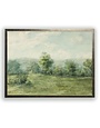 Antique Curiosities Inc Vintage Landscape G Oil Painting, Black with Bead Frame, 20 X 16