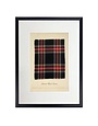 Antique Curiosities Inc Stewart Black Tartan Plaid Print, Black Shadowbox Frame, 8 X 10