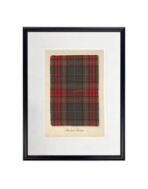 Antique Curiosities Inc Macleod Tartan Plaid Print, Beaded Pewter Frame, 8 X 10