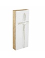 Tall Silver Cross Plaque