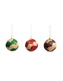 Round Lily Leaf Ball Ornament w/ Wood Bead, Green