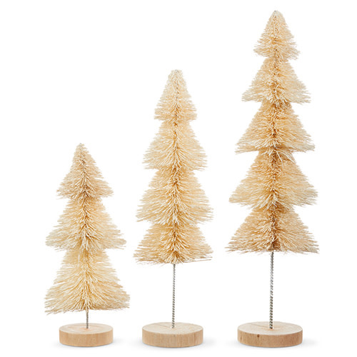 Natural Bottle Brush Tree LG 15.5" high, priced separately