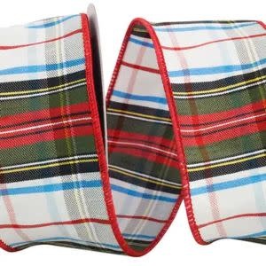 Reliant Ribbon Squire Plaid Wired Ribbon, 2-1/2 in, 10 Yards