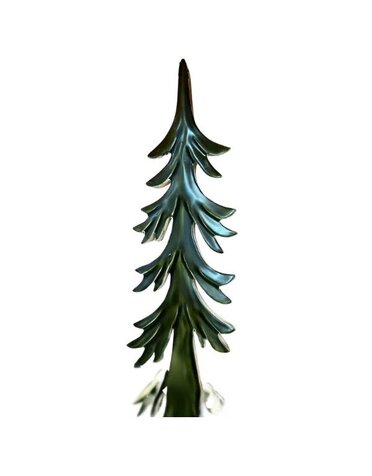 Down Swept Green Enamel Wooden Tree, 24 X 8 in.
